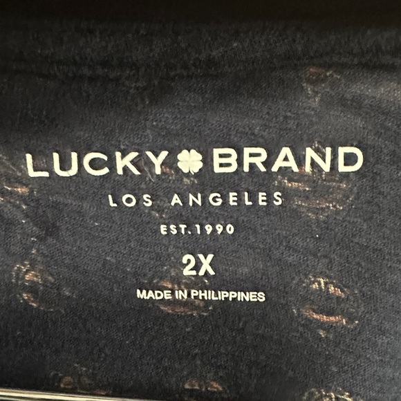 Lucky Brand Navy Patterned Women's Tee - Picture 2 of 9